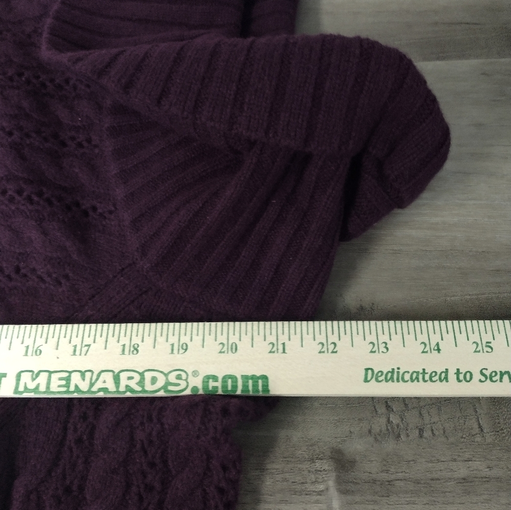 Express Deep Purple Off-Shoulder Sweater - Picture 8 of 10